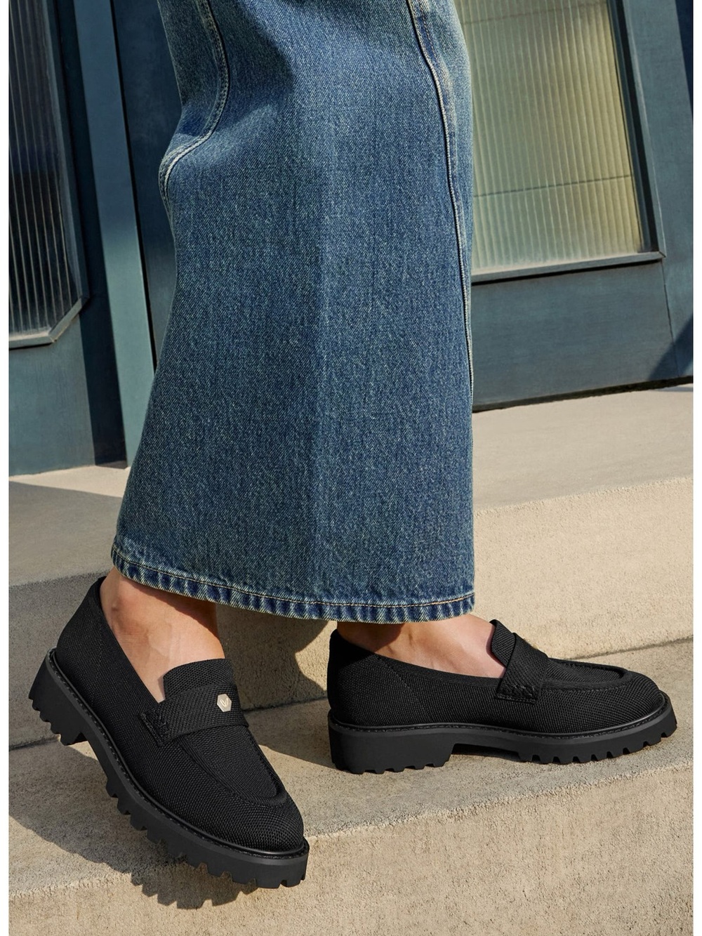 Francesca Round-Toe Platform Chunky Heel Loafers - Picture 2 of 8